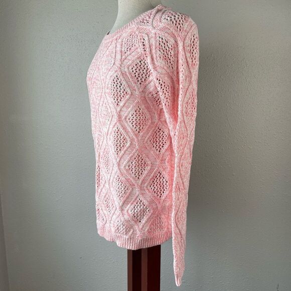Sonoma Pink Sweater Top Size L EUC - Picture 3 of 7